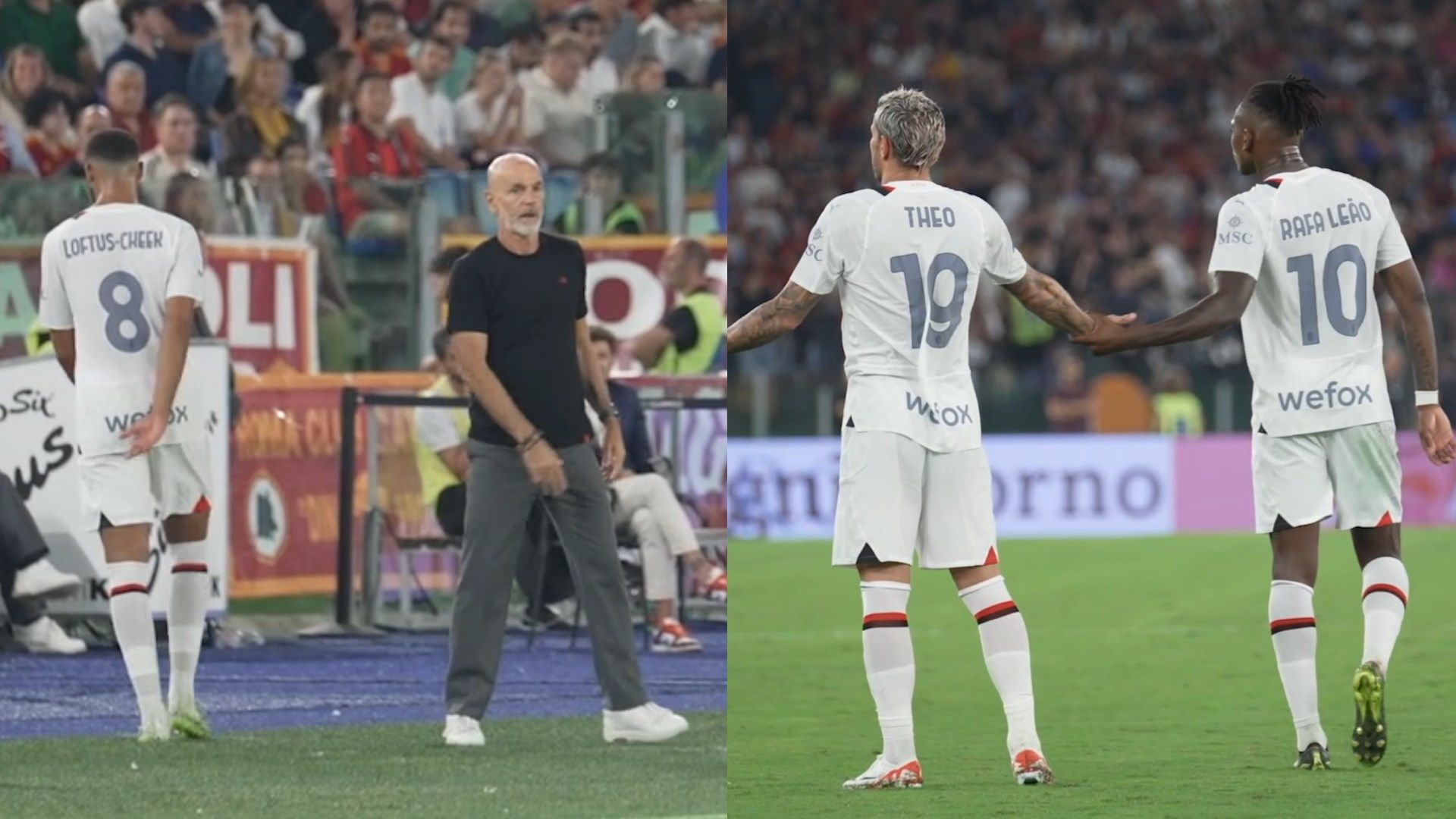 Loftus-Cheek Pioli Theo Hernandez Leao Roma Milan