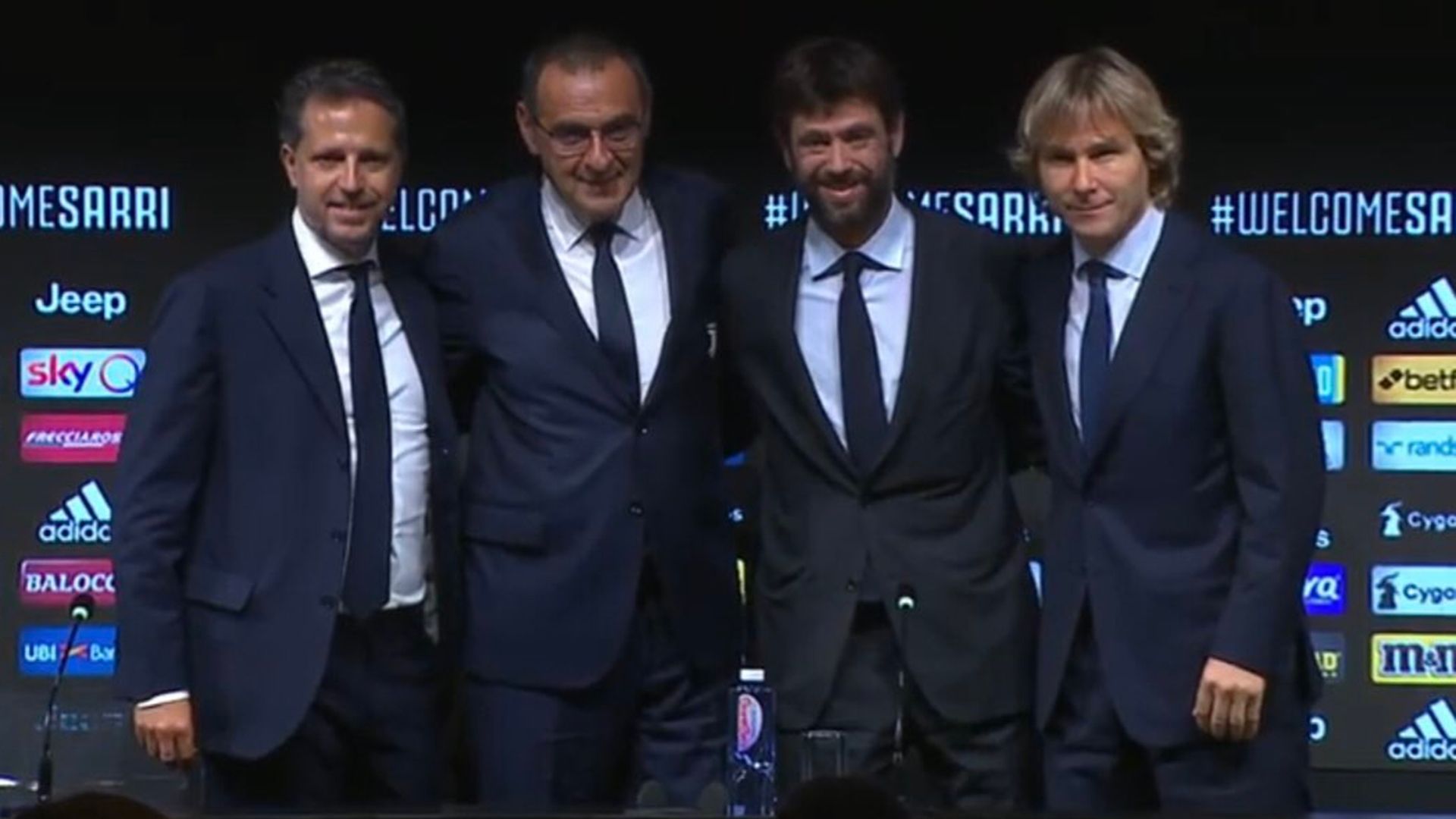 Paratici Sarri Agnelli Nedved Juventus