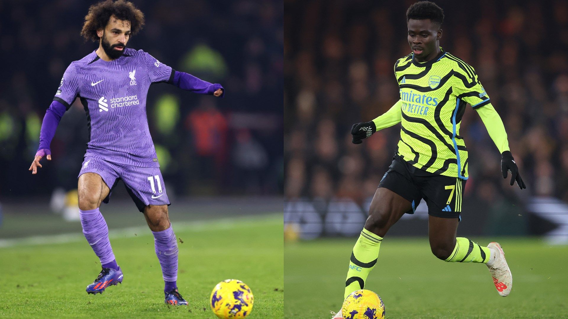Salah vs Saka Liverpool Arsenal 2023-24 GFX