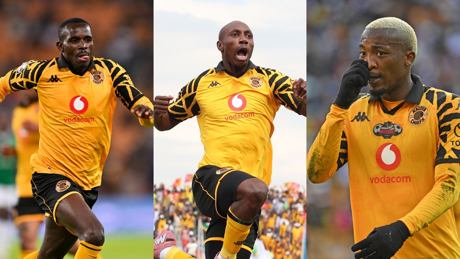 Flavio Silva, Etiosa Ighodaro and Khanyisa Mayo, Kaizer Chiefs