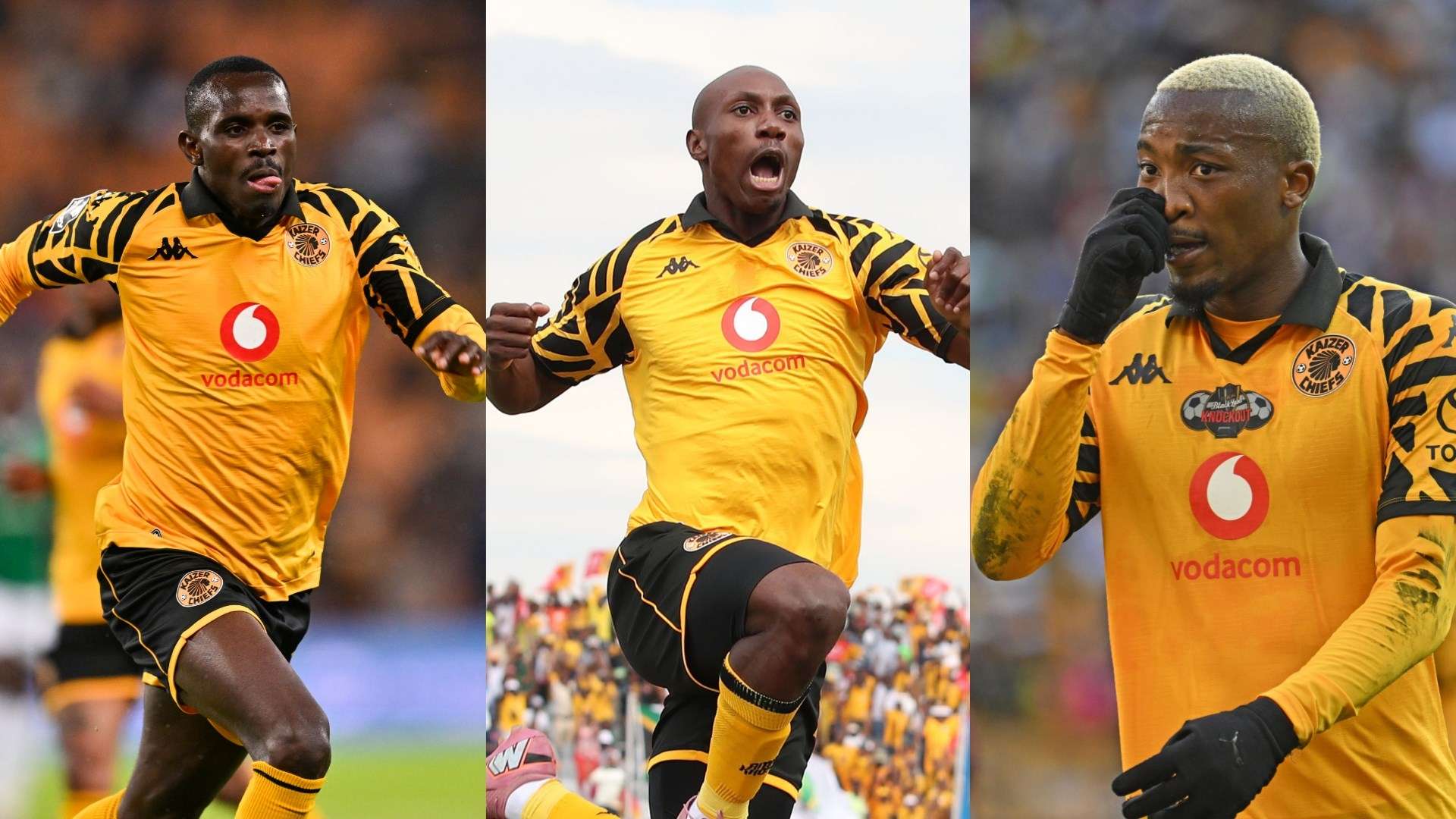 Flavio Silva, Etiosa Ighodaro and Khanyisa Mayo, Kaizer Chiefs
