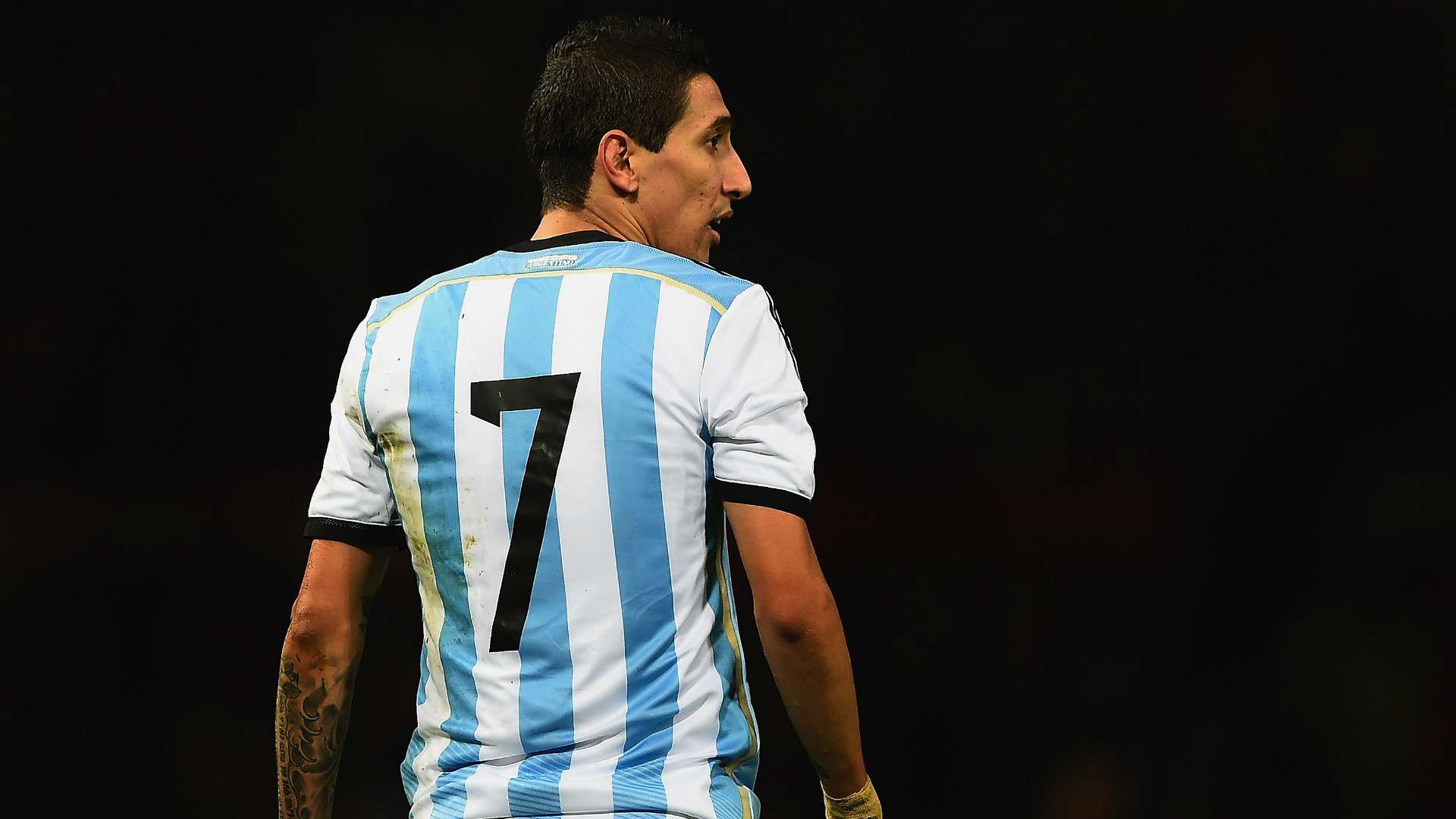 Angel Di Maria Argentina Portugal Friendly Match Old Trafford 18112014