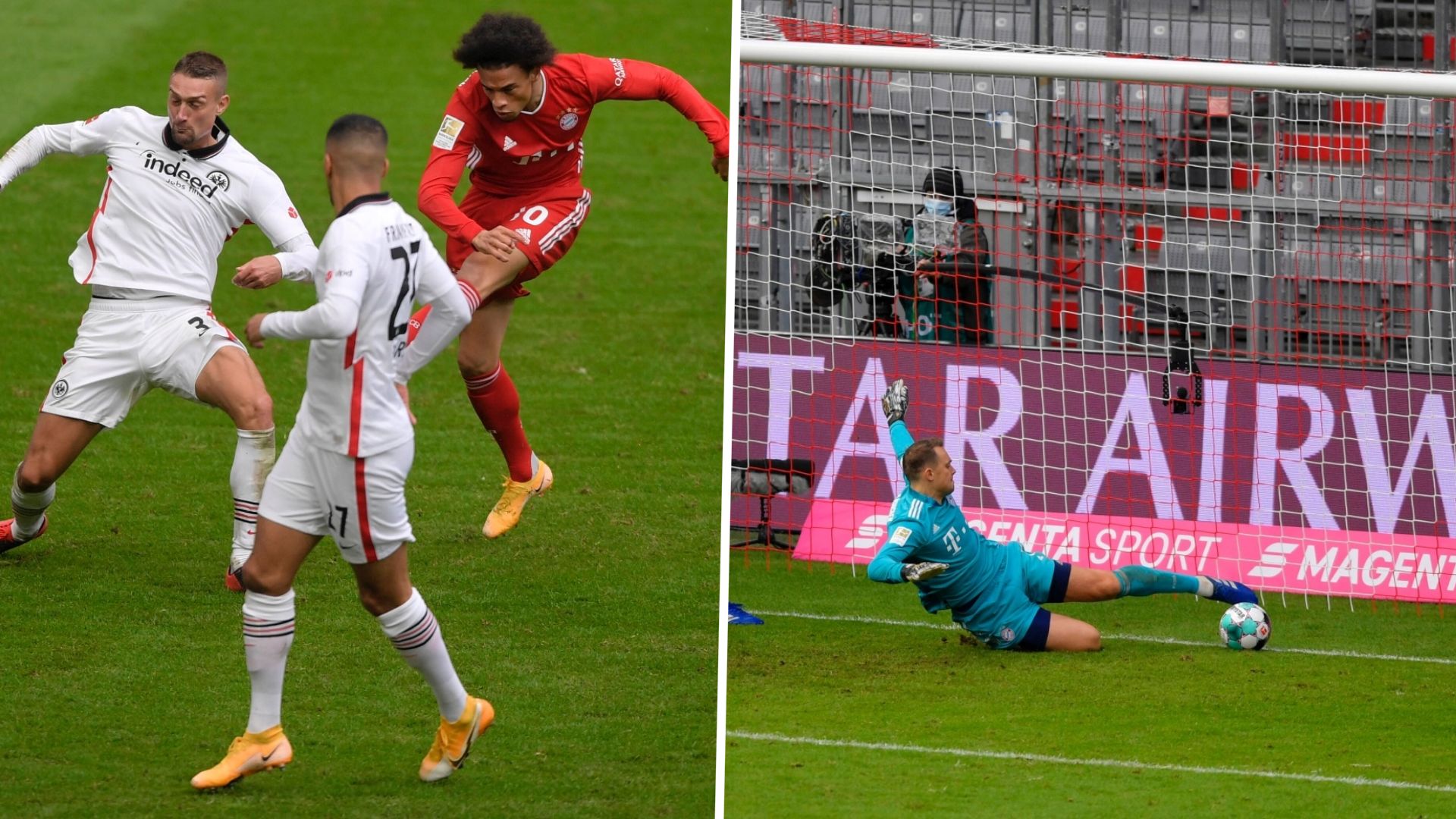 ONLY GERMANY Leroy Sane Manuel Neuer Bayern Munchen Eintracht Frankfurt 2020