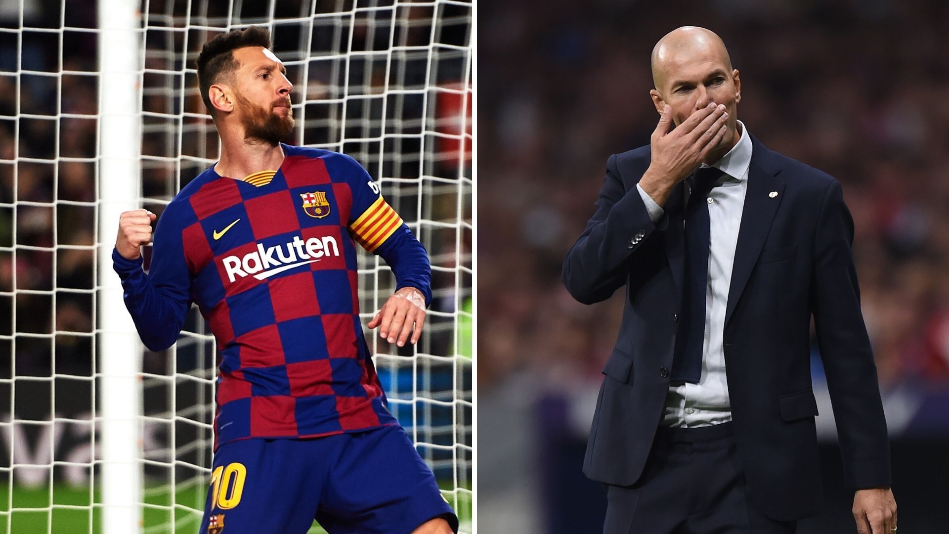 Lionel Messi y Zinedine Zidane, Barcelona y Real Madrid