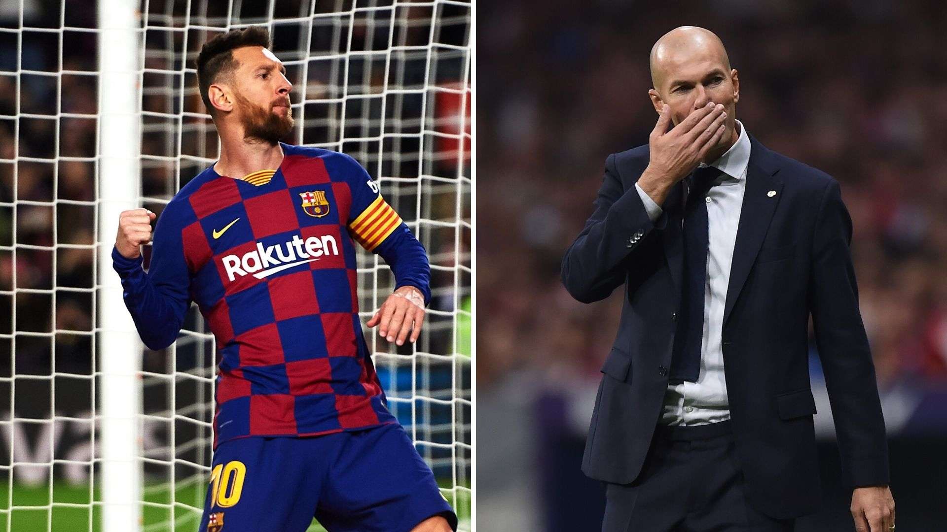 Lionel Messi y Zinedine Zidane, Barcelona y Real Madrid