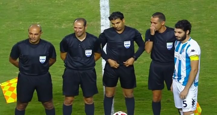 طاقم الحكام التونسي لمواجهة بيراميدز والمقاولون