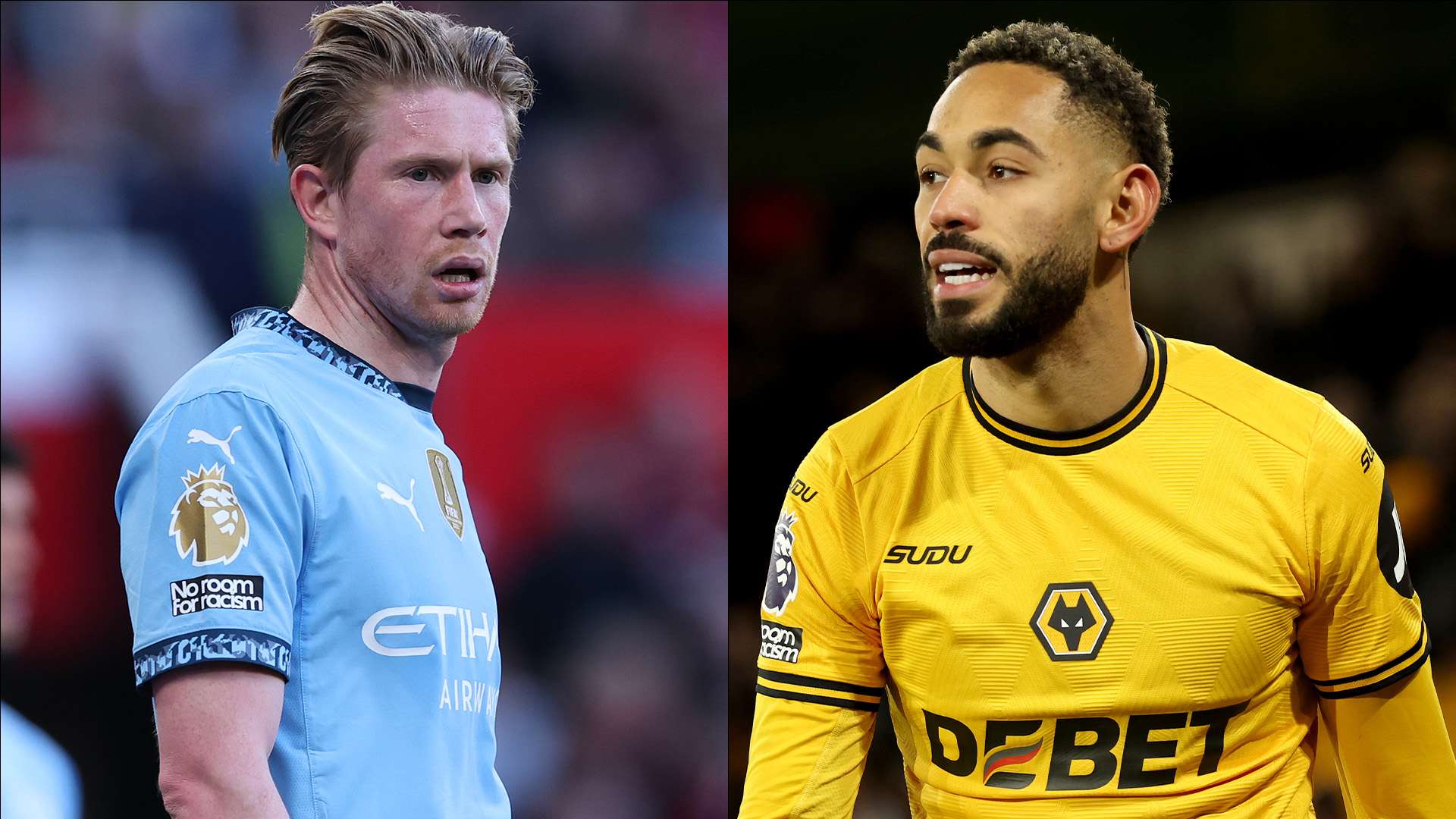 Kevin De Bruyne Man City Matheus Cunha Wolverhampton