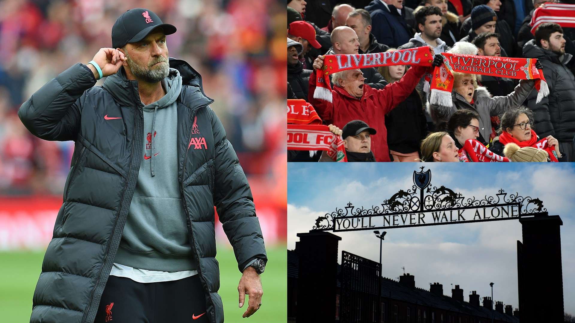 Jurgen Klopp Liverpool You'll Never Walk Alone split 2022-23