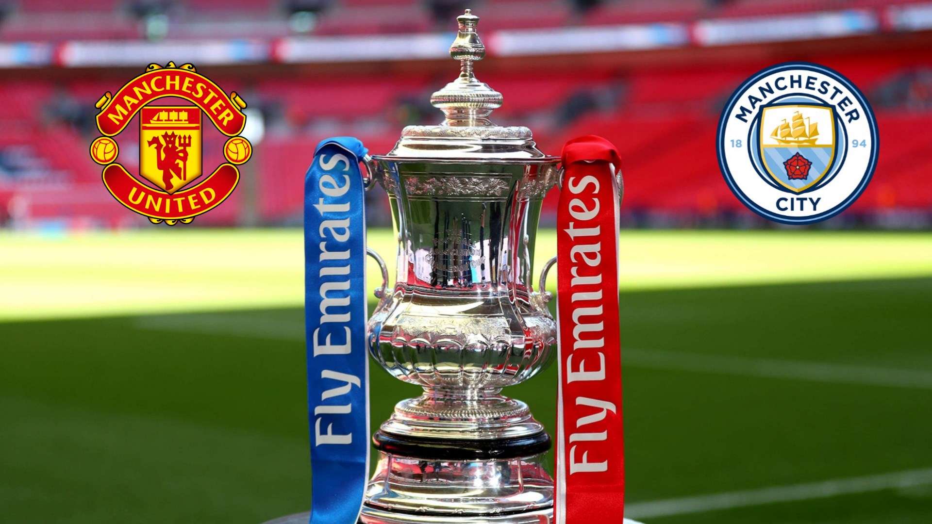 FA Cup Trophy, Manchester City, Manchester United GFX