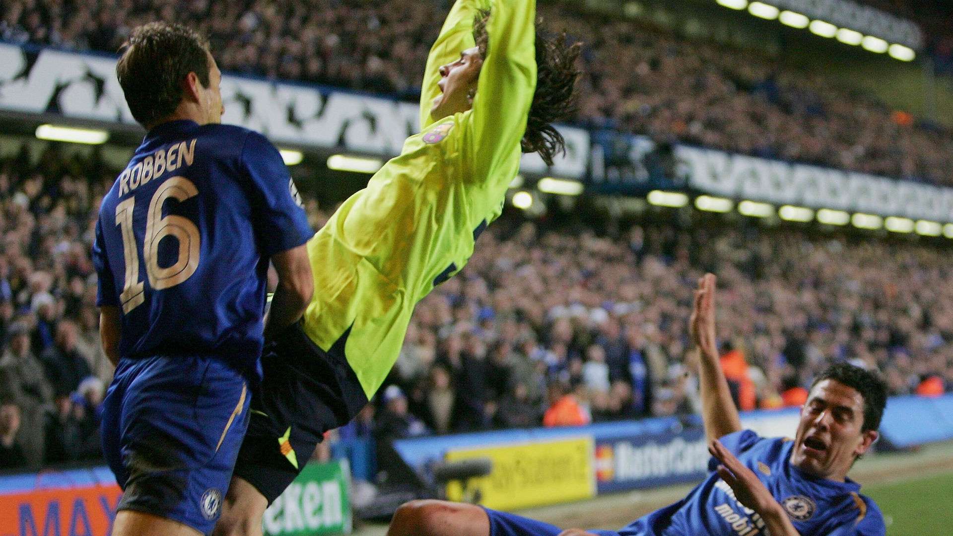 Lionel Messi Asier del Horno Chelsea Barcelona 2006