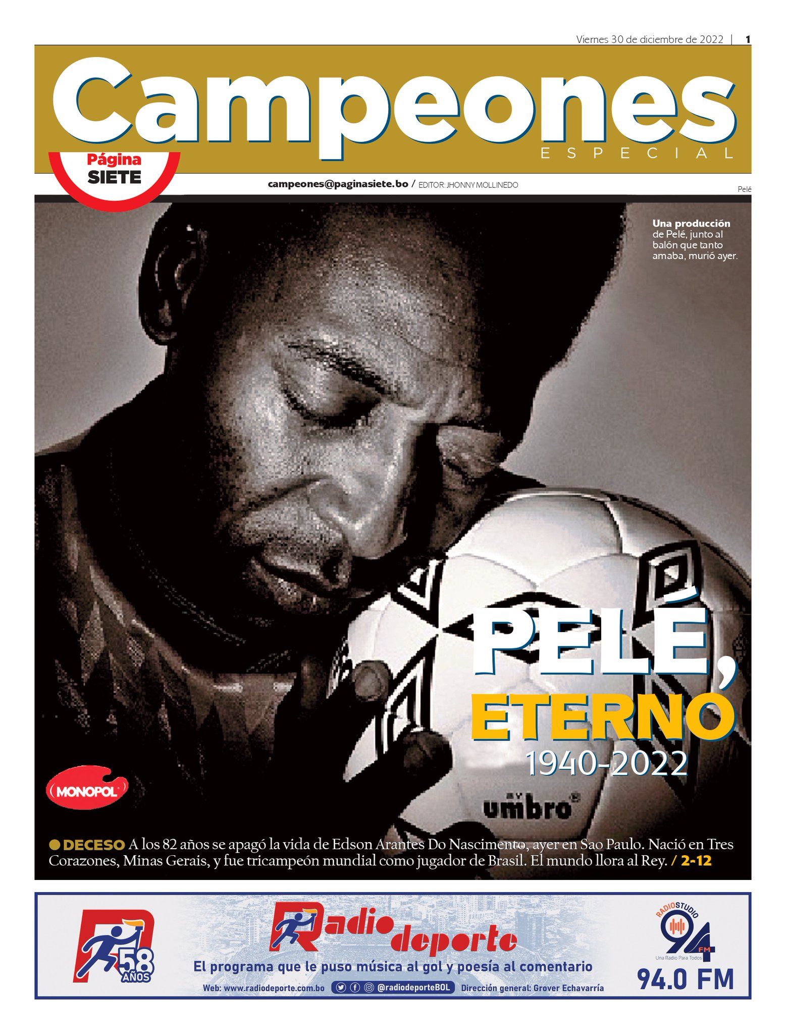 Capa Campeones Pelé