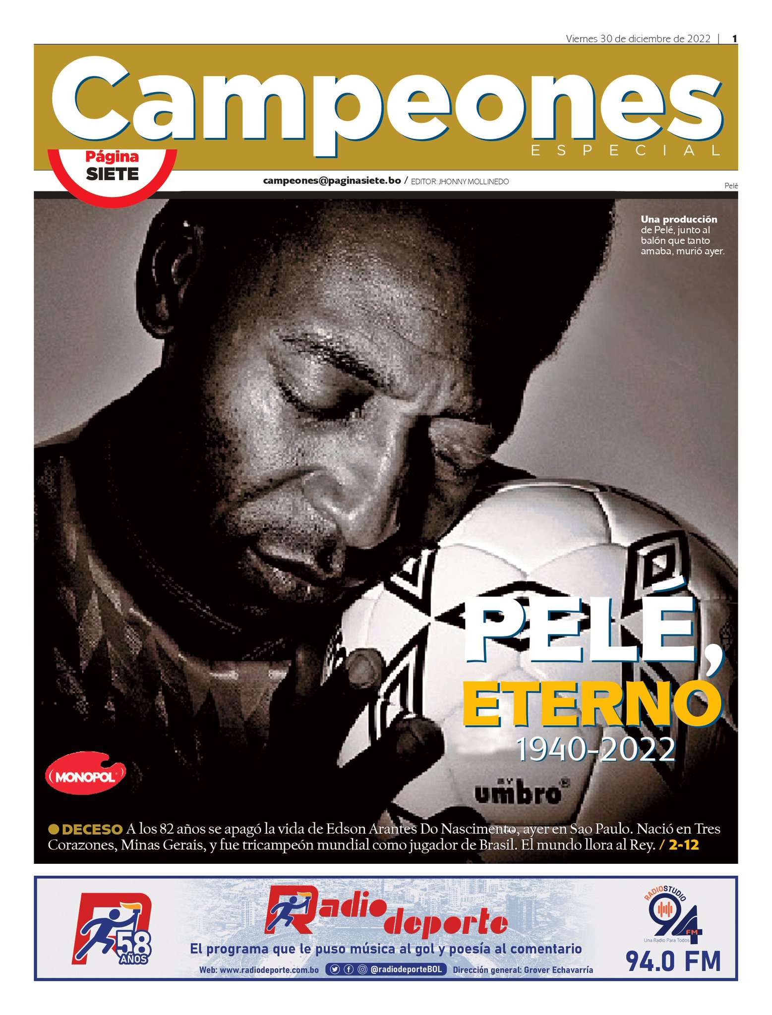 Capa Campeones Pelé