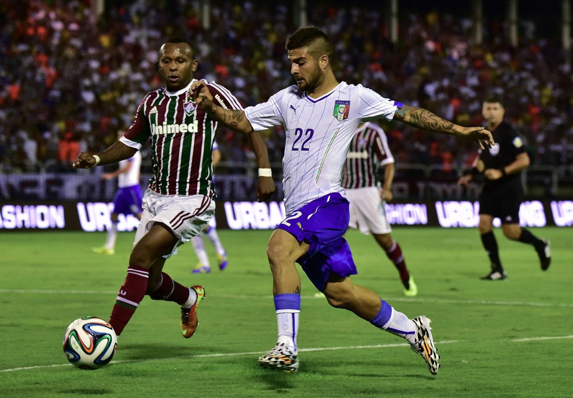 Lorenzo Insigne in action Fluminense Italy