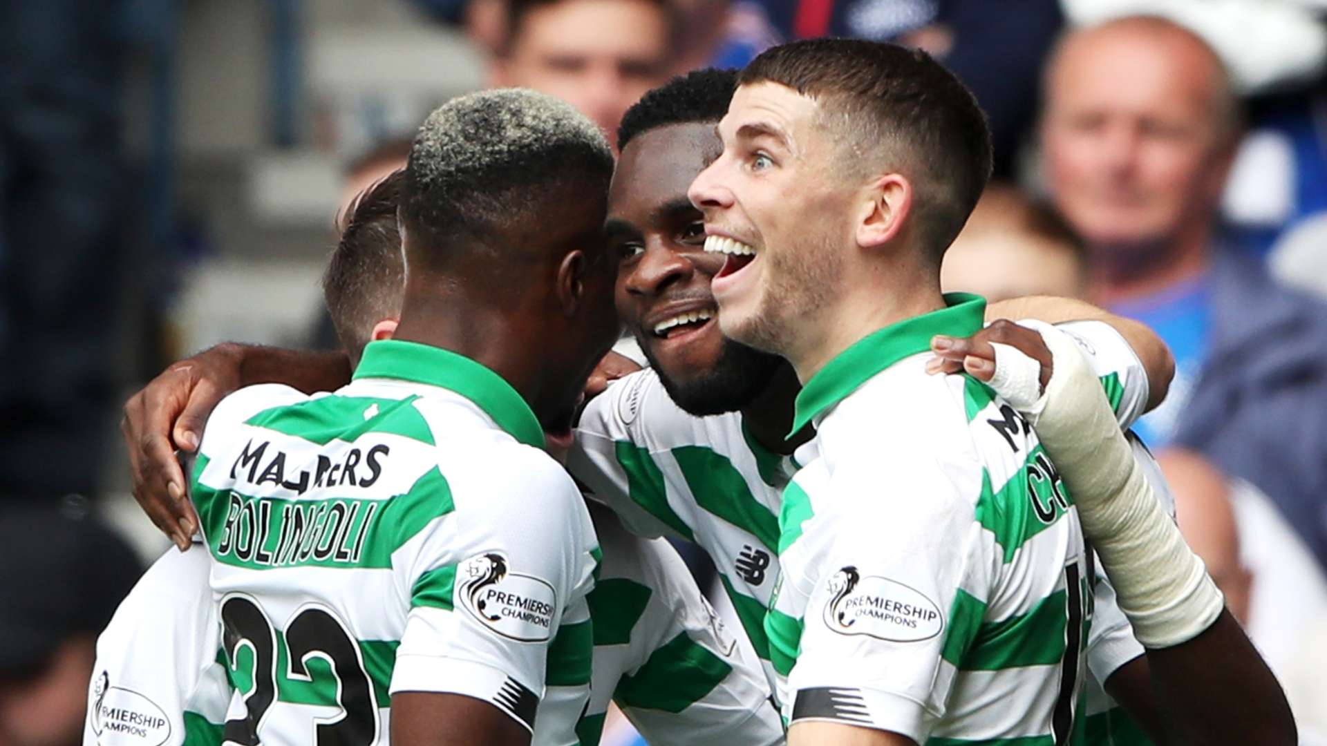 Odsonne Edouard celebration, Rangers vs Celtic 2019-20