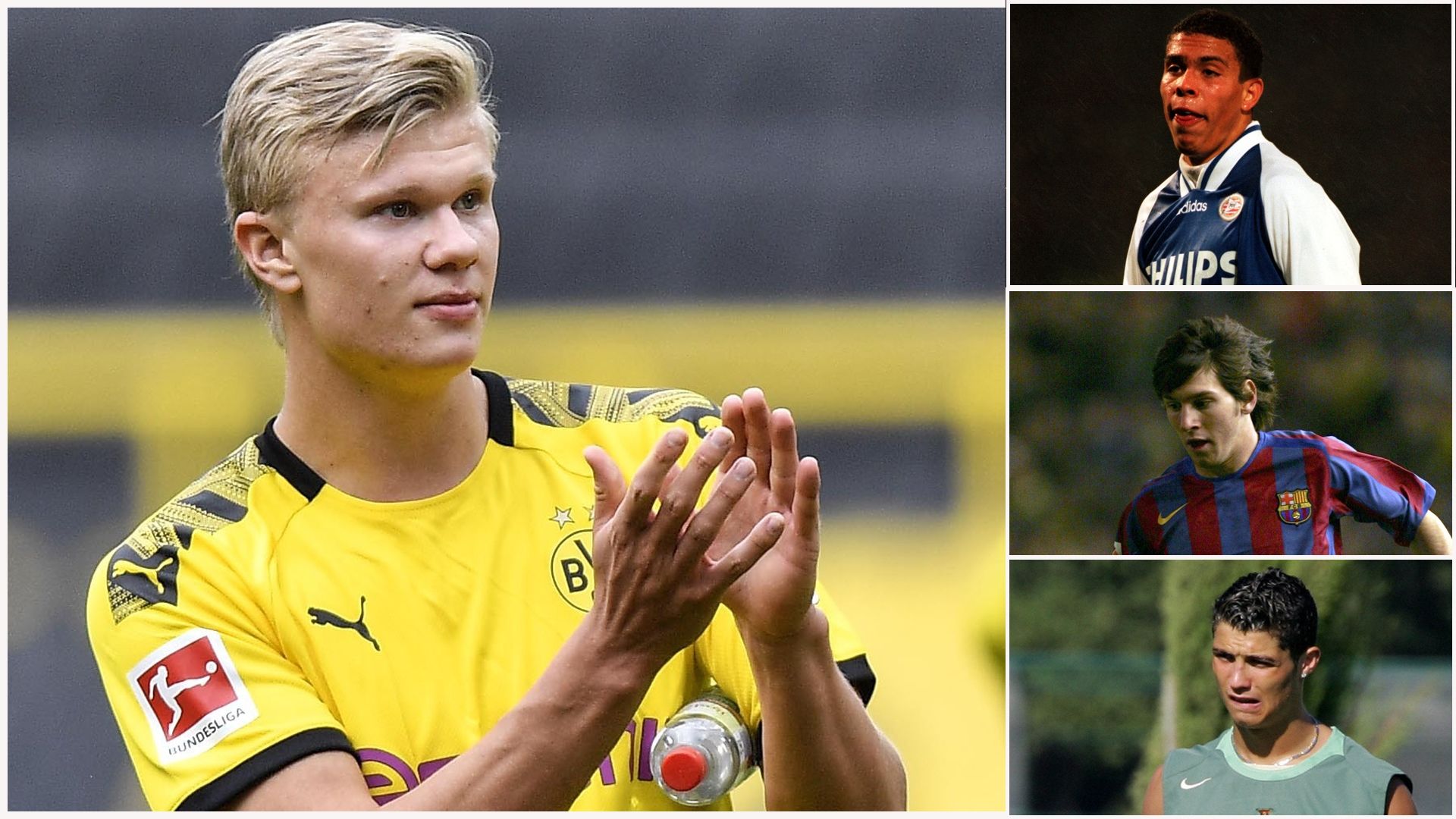 Haaland, Ronaldo Nazario, Messi y Cristiano Ronaldo