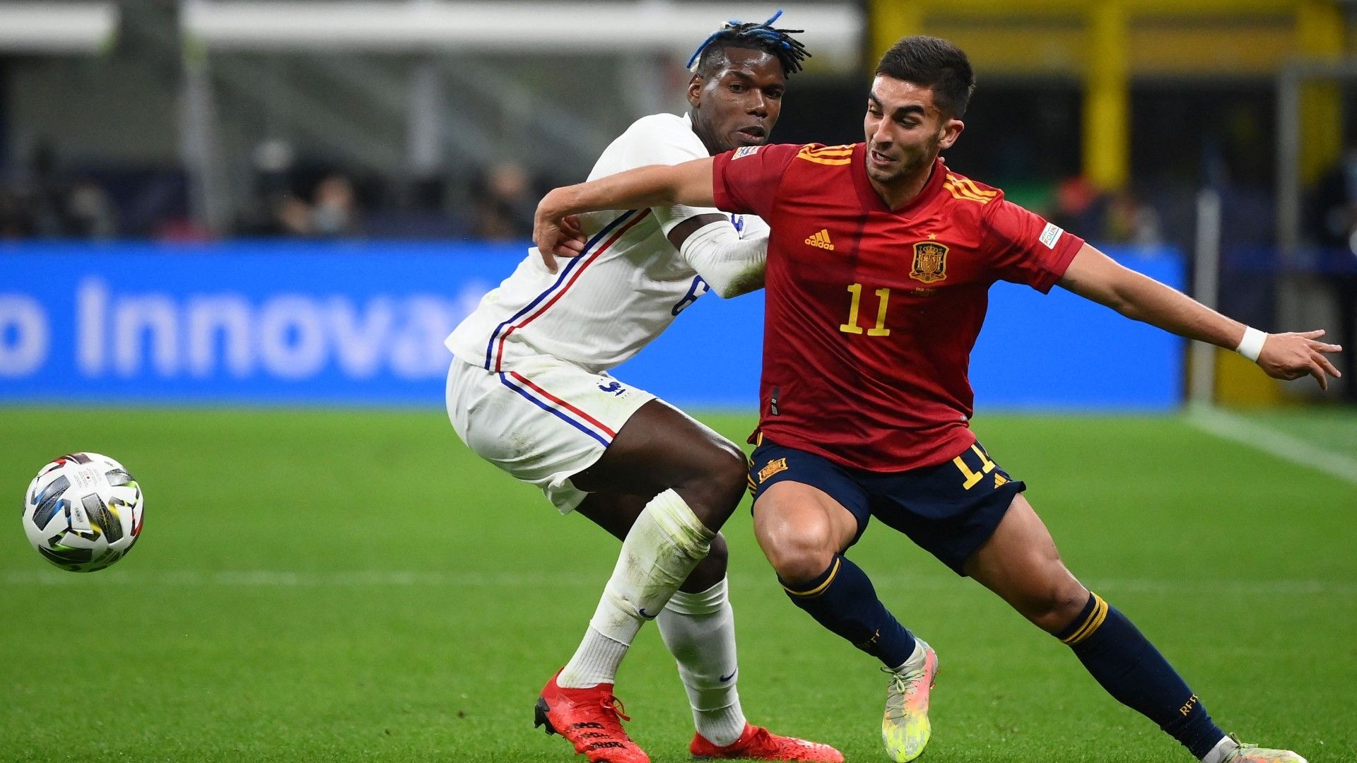Ferran Torres Paul Pogba Spain France Nations League 10102021