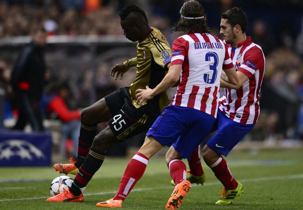Mario Balotelli Filipe Luis Atletico Madrid Milan 03112014