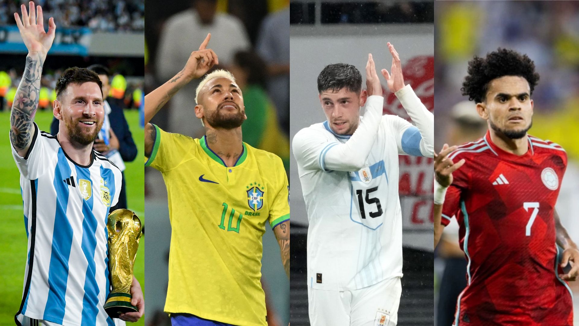 Messi Neymar Valverde Luis Diaz Eliminatorias Sudamericanas 2026