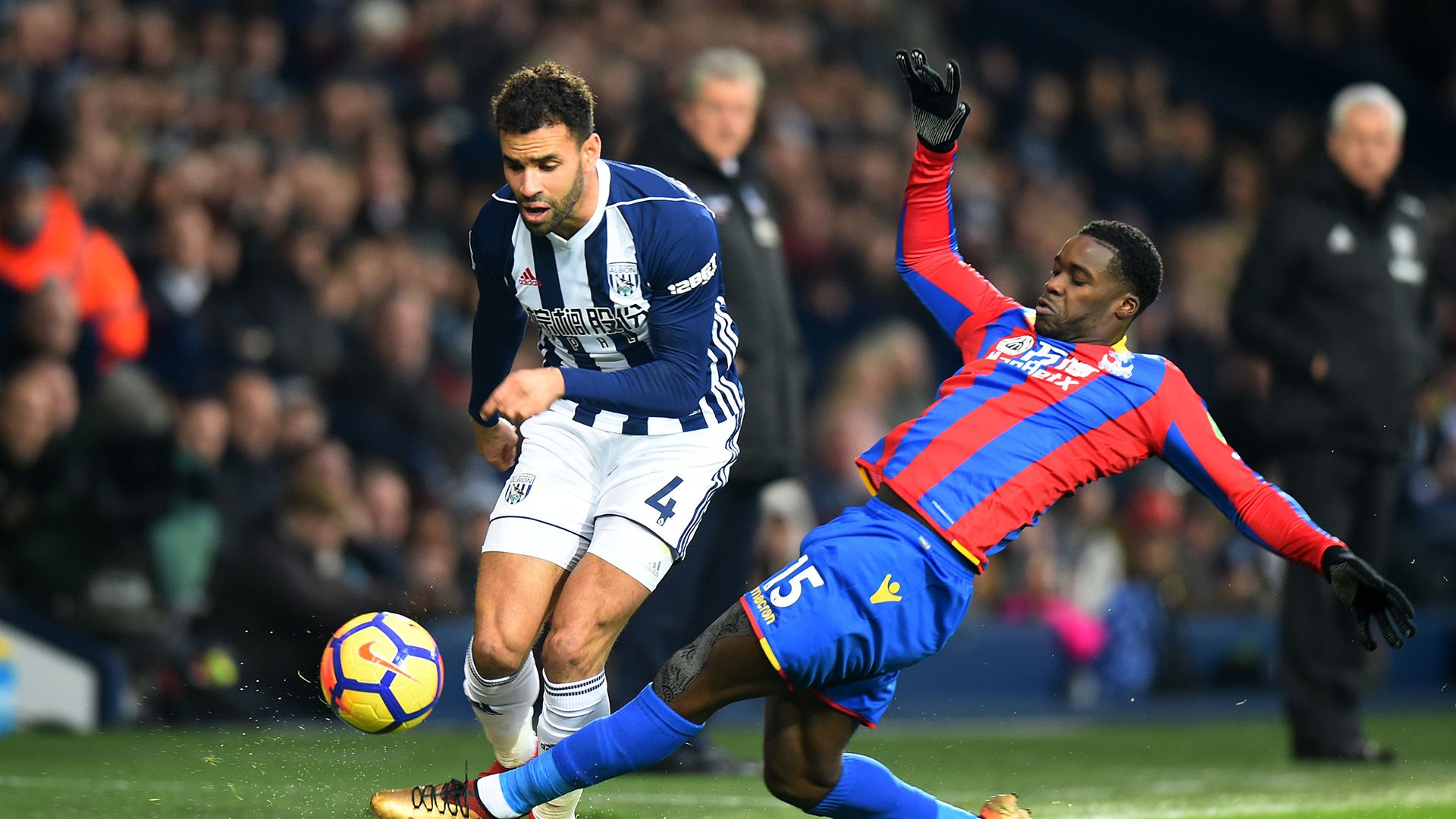 Hal Robson-Kanu Jeffrey Schlupp West Brom Crystal Palace Premier League