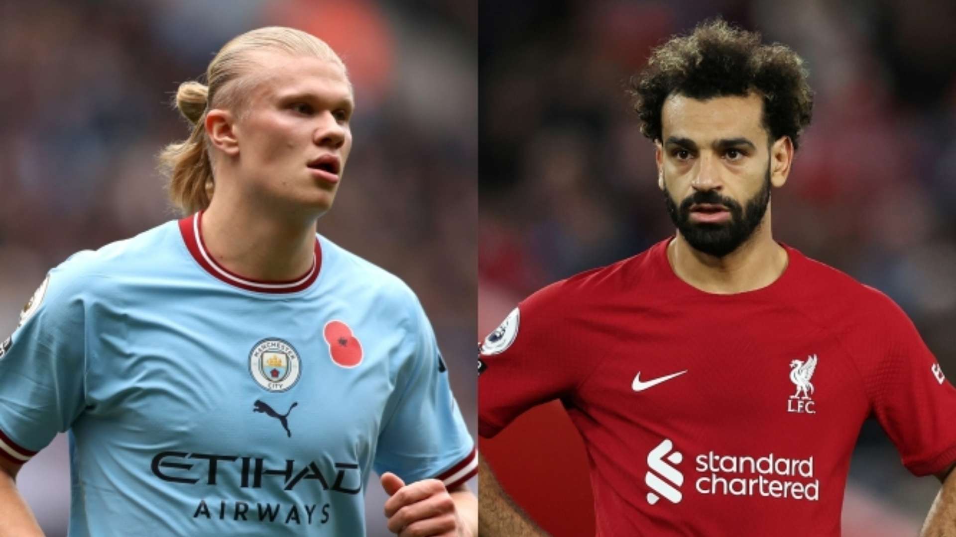 Erling Haaland Man City Mohamed Salah Liverpool