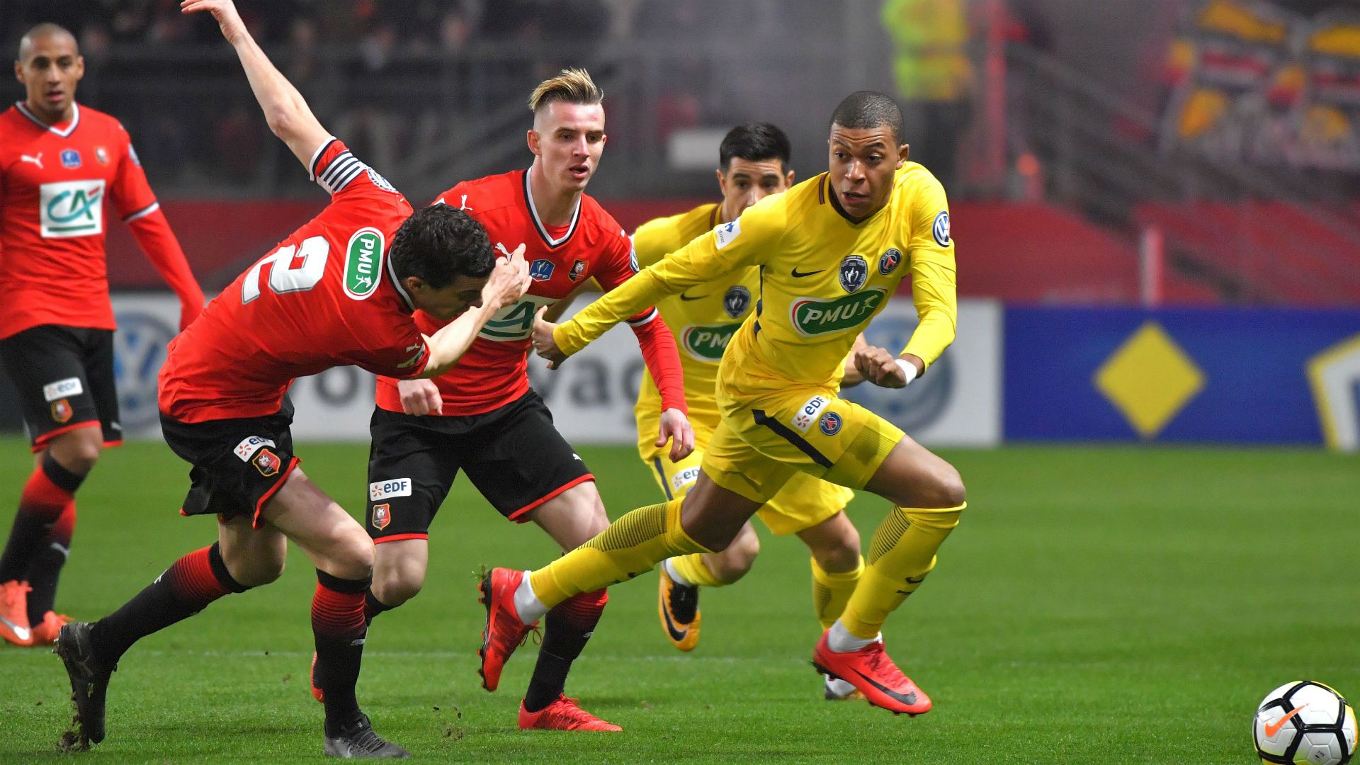 Kylian Mbappe Rennes PSG Coupe de France 07012018