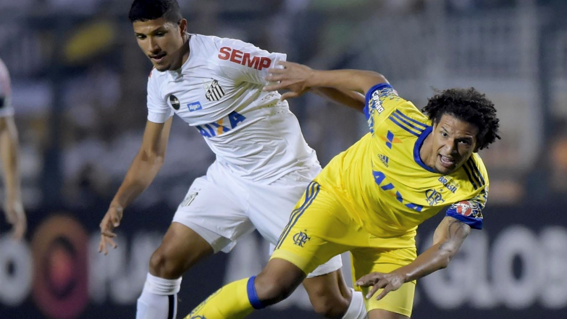 Yuri Oliveira Willian Arao Santos Flamengo Brasileirao Serie A 02082017