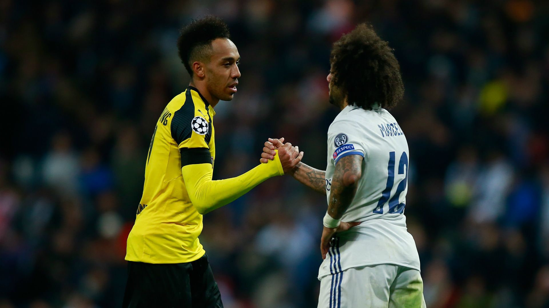 Pierre-Emerick Aubameyang Marcelo Borussia Dortmund Real Madrid 07122016