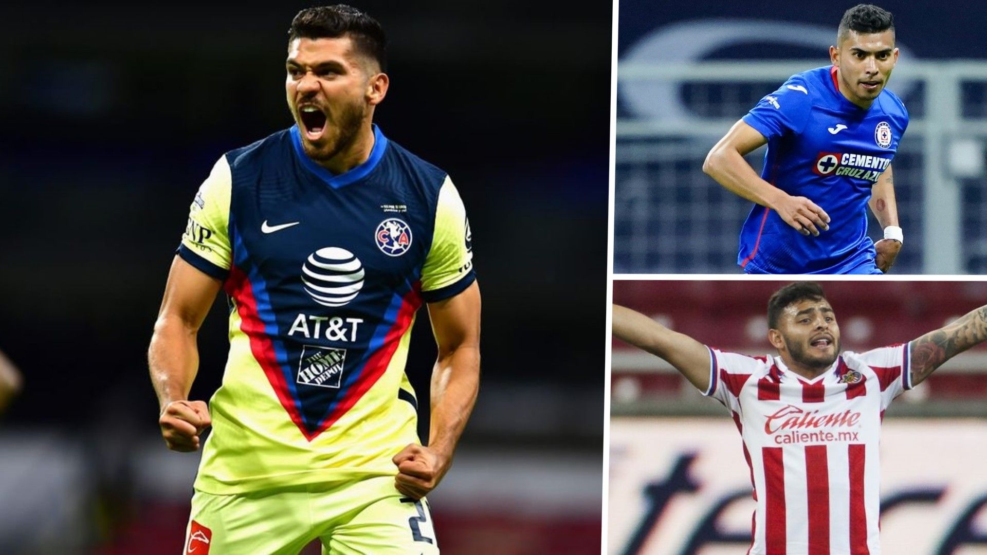 América Cruz Azul Chivas Henry Martín Orbelín Pineda Alexis Vega