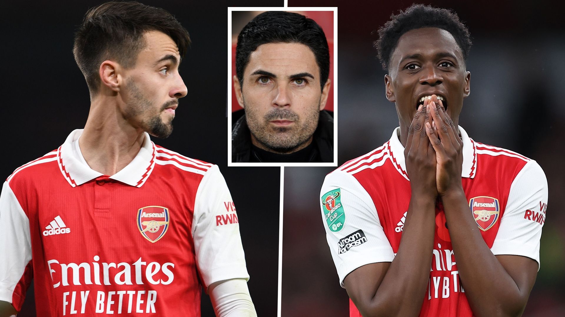 Fabio Vieira Mikel Arteta Lokonga Arsenal 2022-23 GFX