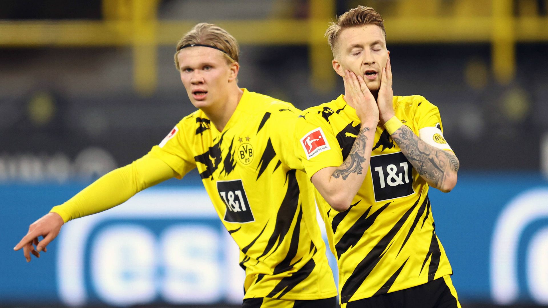 GERMANY ONLY: ERLING HAALAND MARCO REUS BORUSSIA DORTMUND BUNDESLIGA 07112020