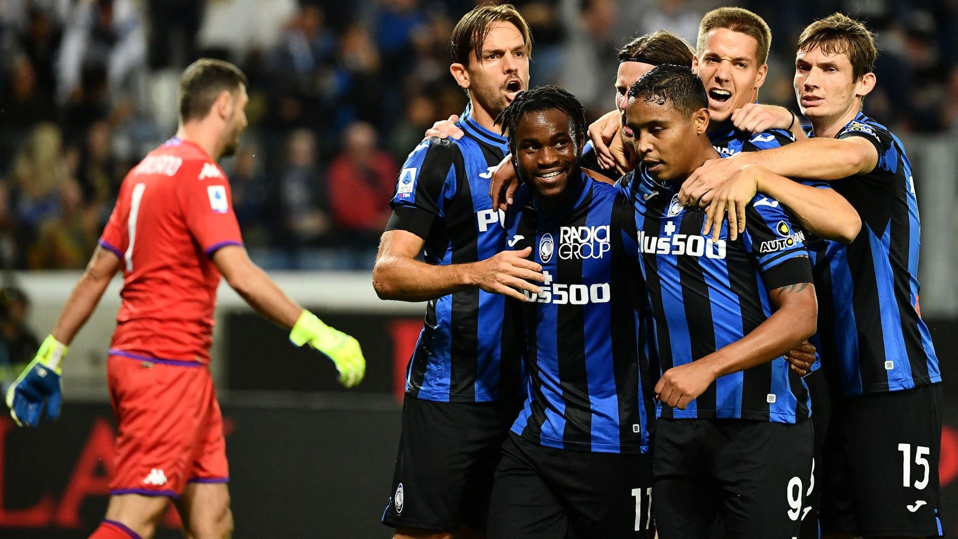 Lookman celebration Atalanta Fiorentina Serie A