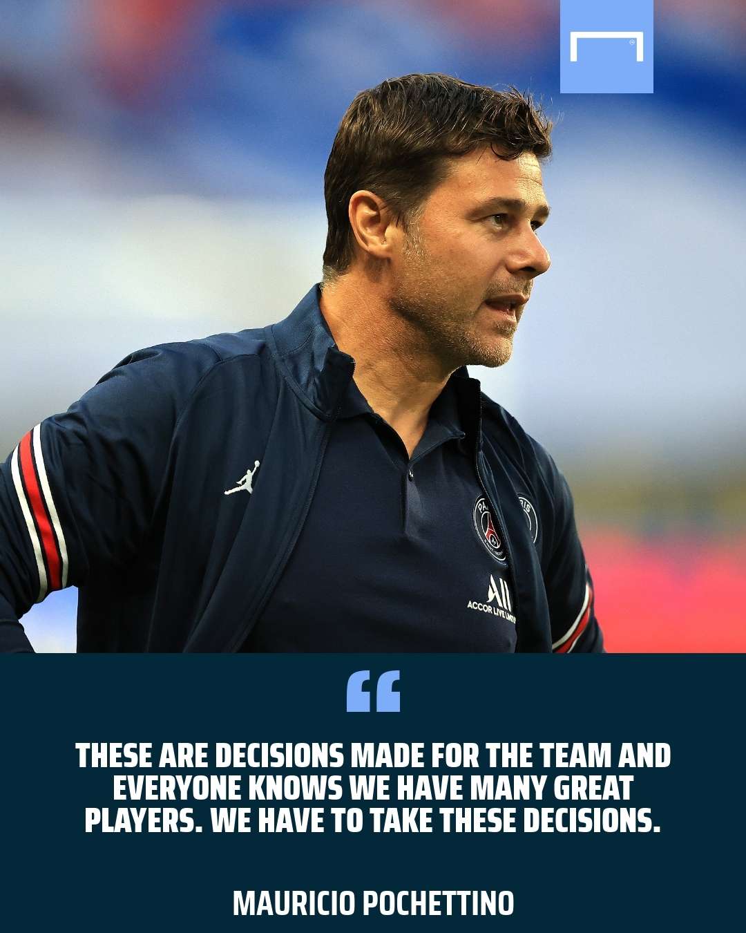 Mauricio Pochettino PSG Lionel Messi quote GFX