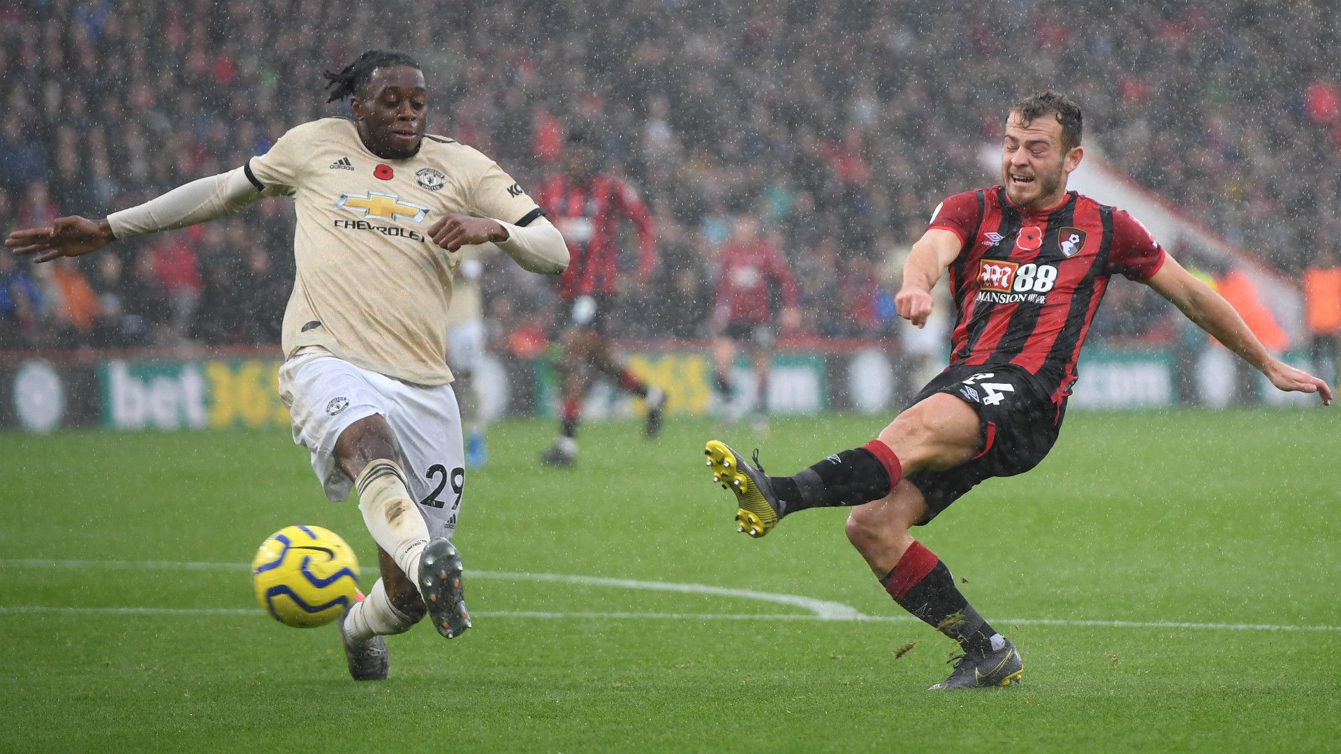 AARON WAN-BISSAKA MANCHESTER UNITED RYAN FRASER BOURNEMOUTH PREMIER LEAGUE 02112019