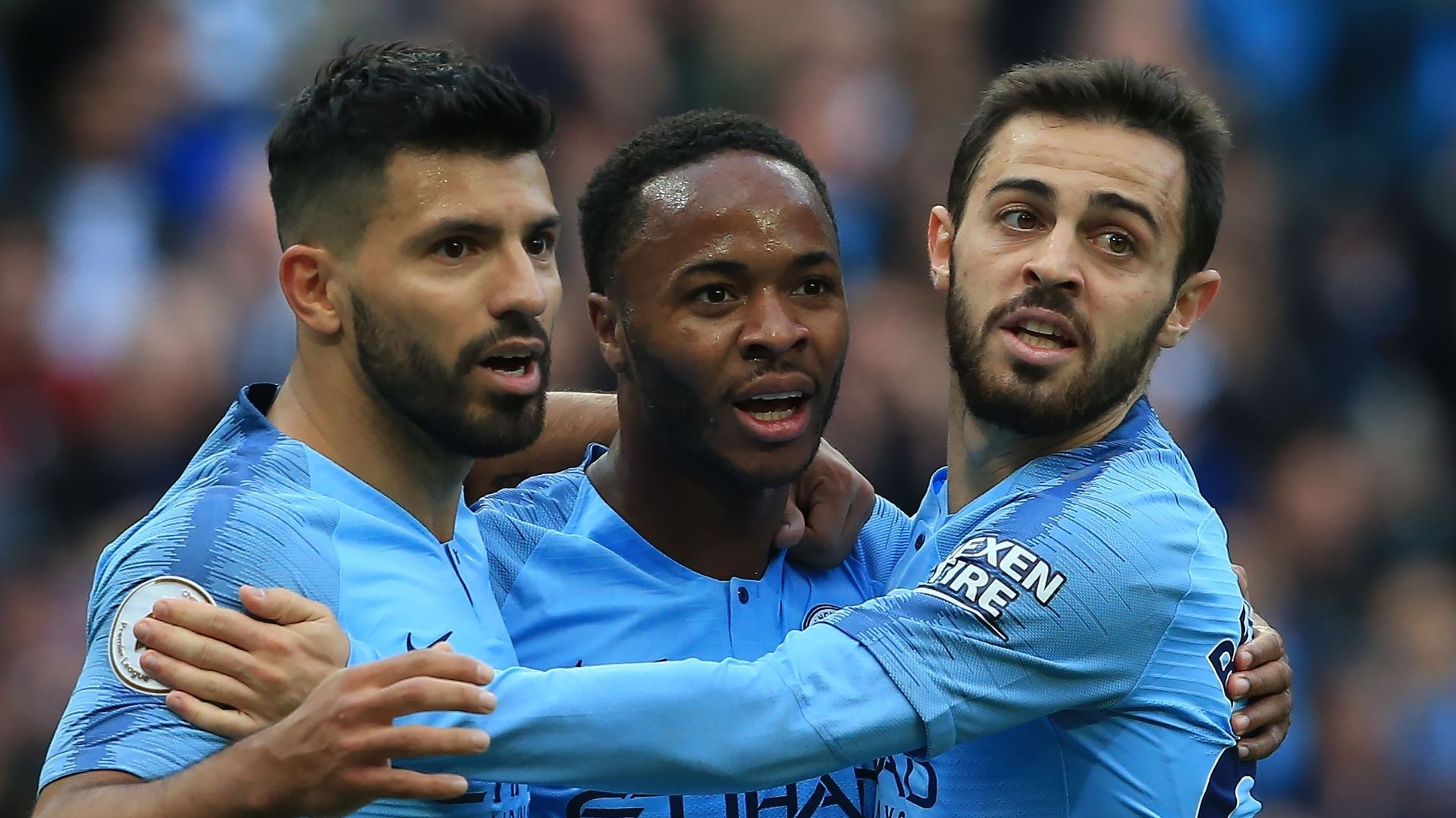 Aguero, Sterling, Bernardo Silva, Man City