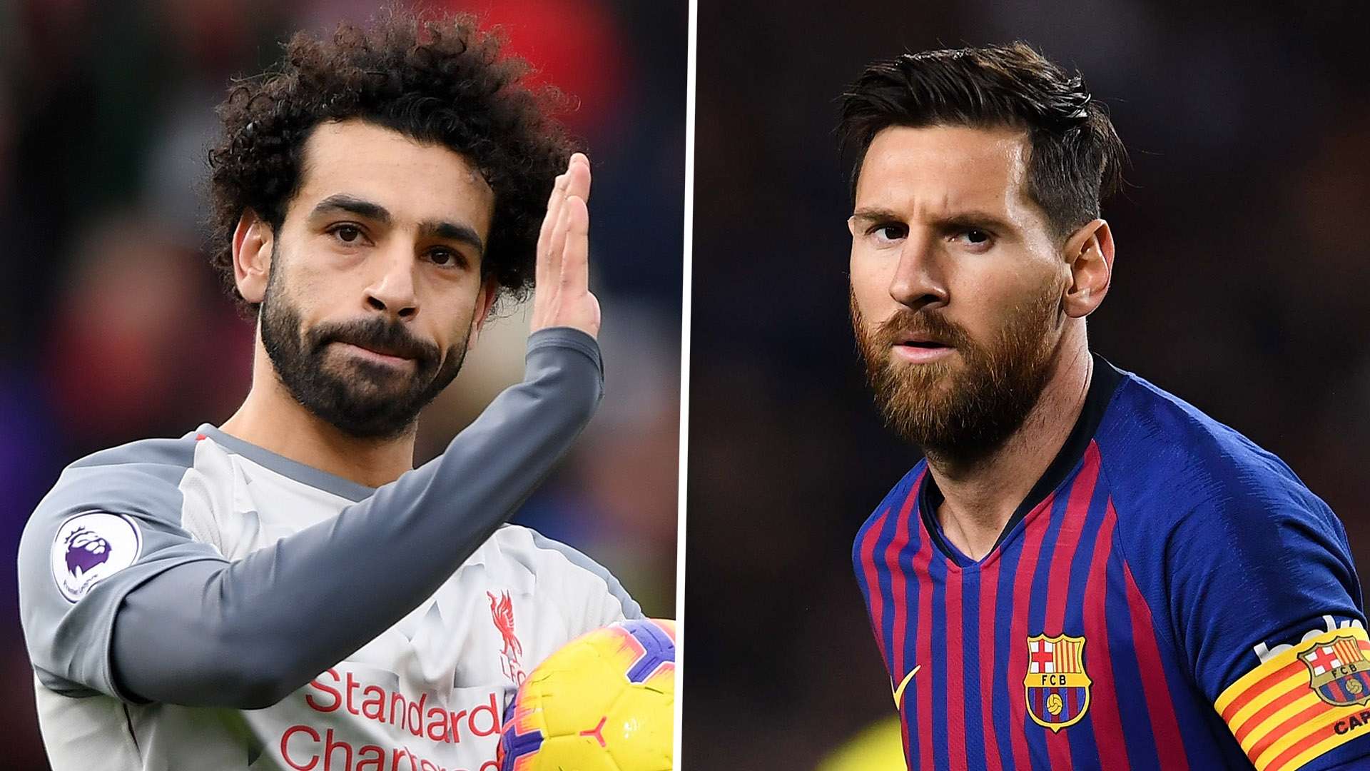 Mohamed Salah Lionel Messi Liverpool Barcelona 2018