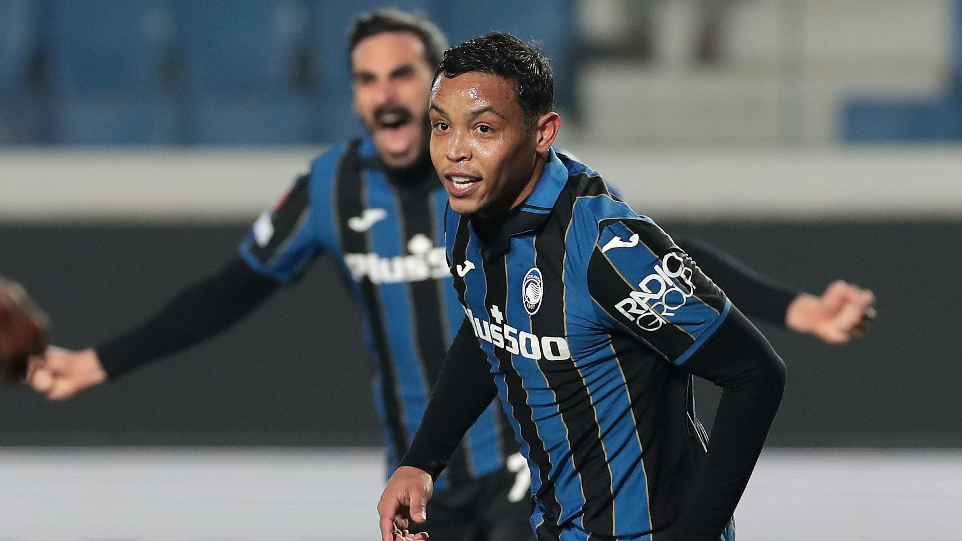 Luis Muriel Atalanta Bayer Leverkusen celebrate Europa League 202122