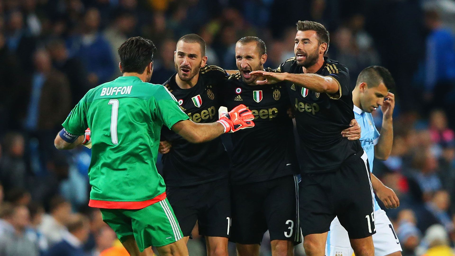 Buffon Bonucci Chiellini Barzagli Juventus Manchester City
