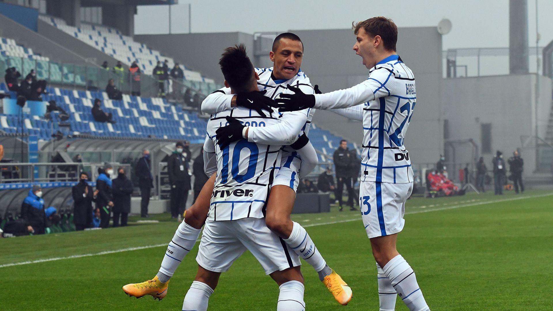 281120 Sassuolo Inter Alexis Sánchez Lautaro Martínez Nicolò Barellà