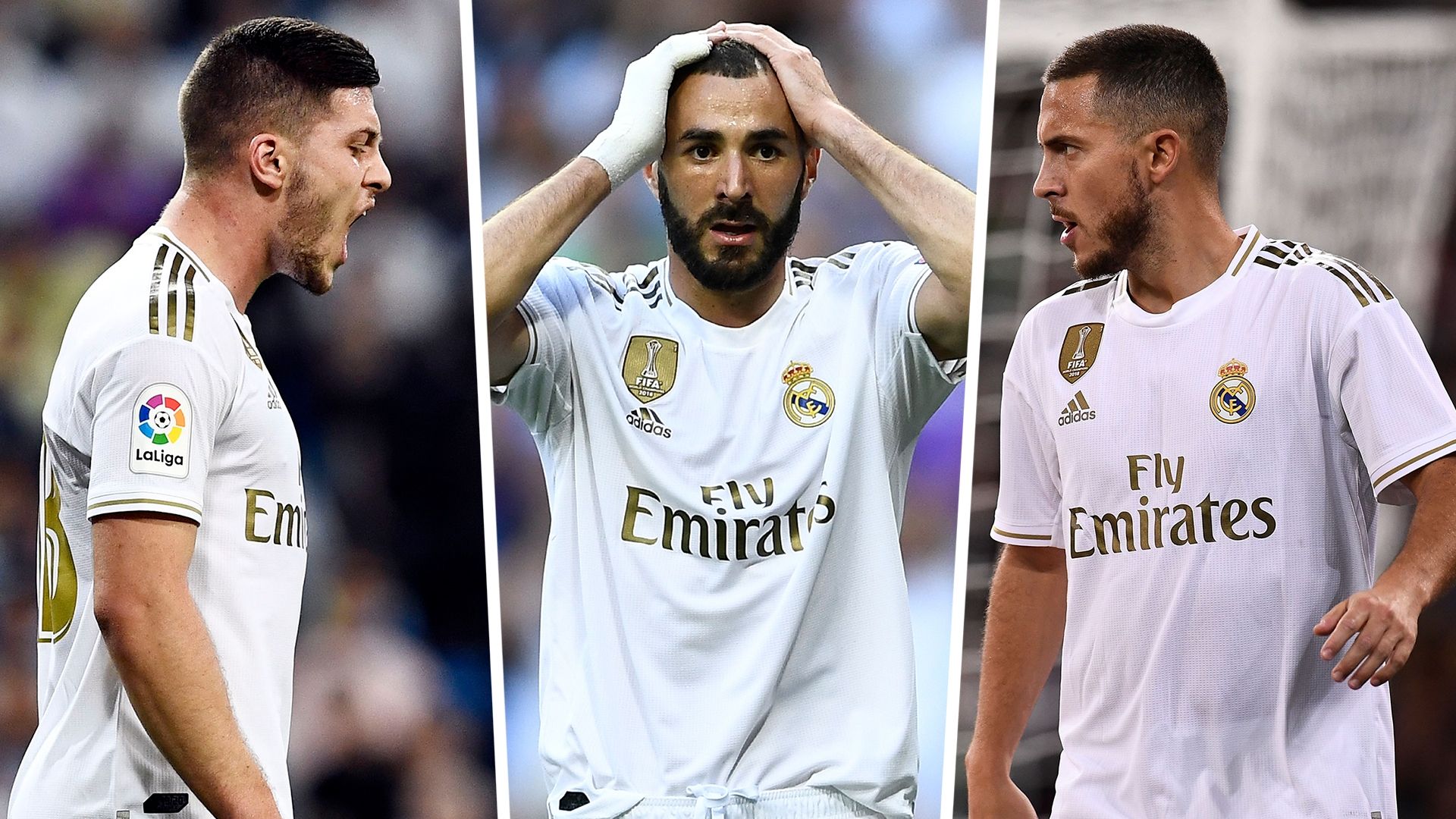 Luka Jovic Karim Benzema Eden Hazard Real Madrid