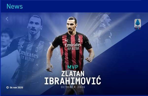 즐라탄 세리에A MVP