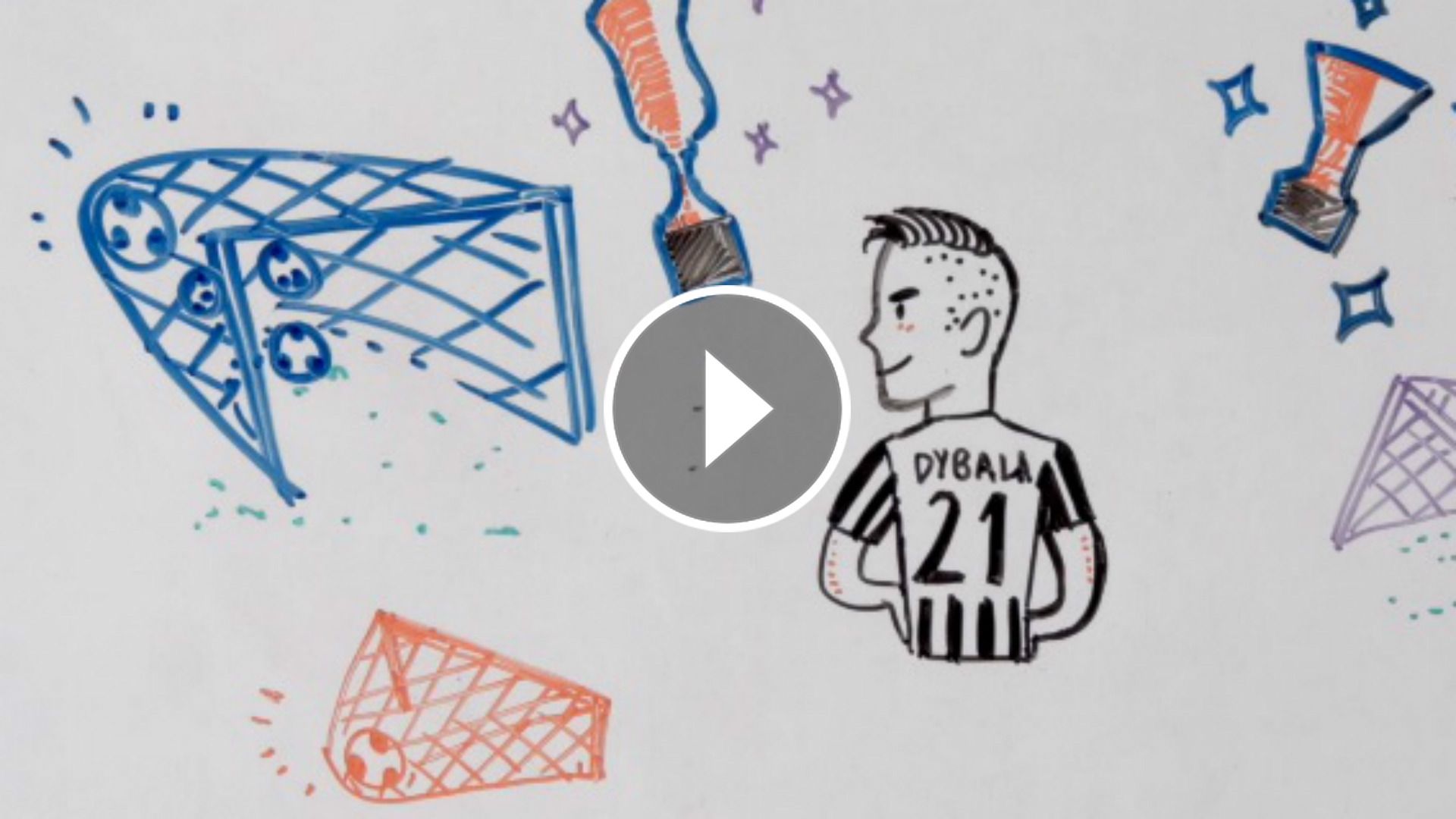 video dybala dibujado