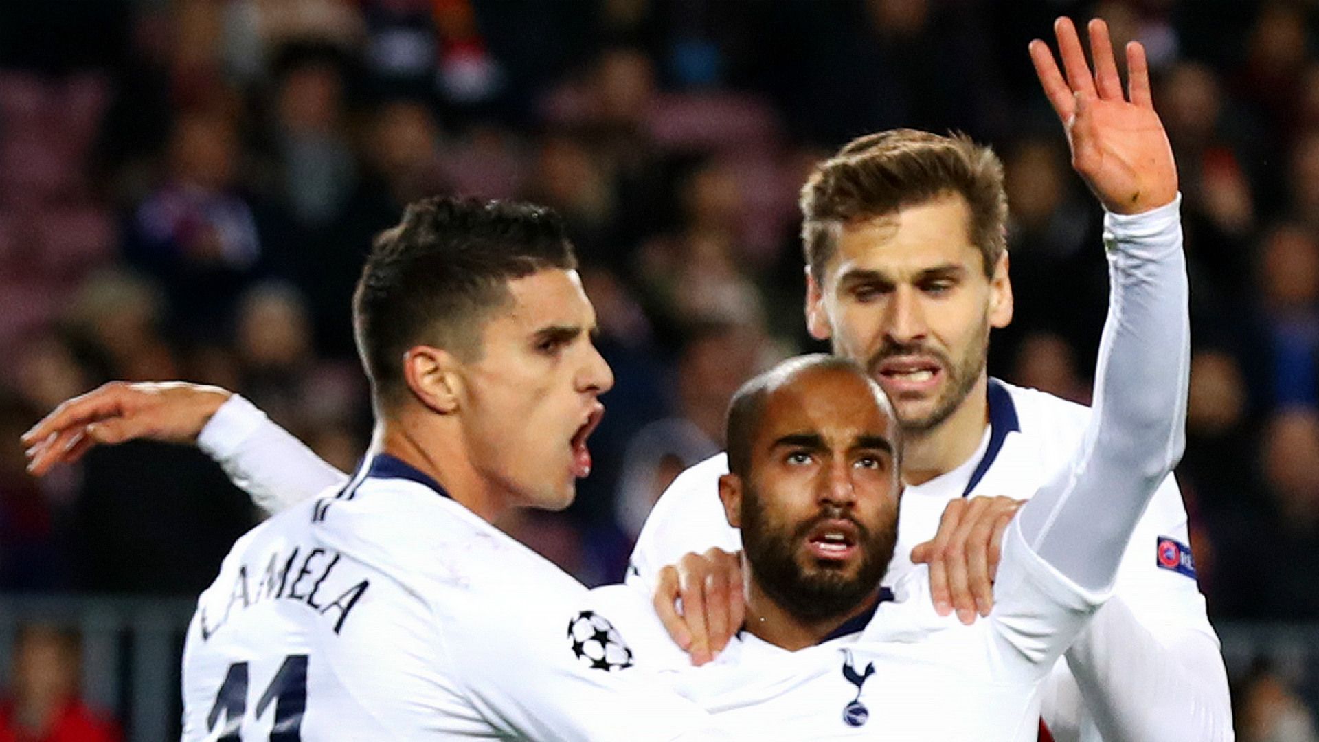 Erik Lamela Lucas Moura Fernando Llorente Tottenham 2018