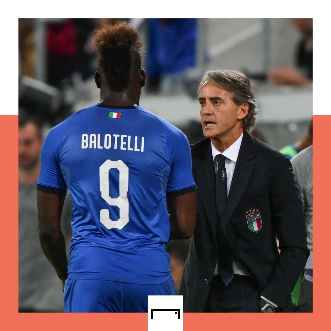 Mario Balotelli Roberto Mancini Italy GFX