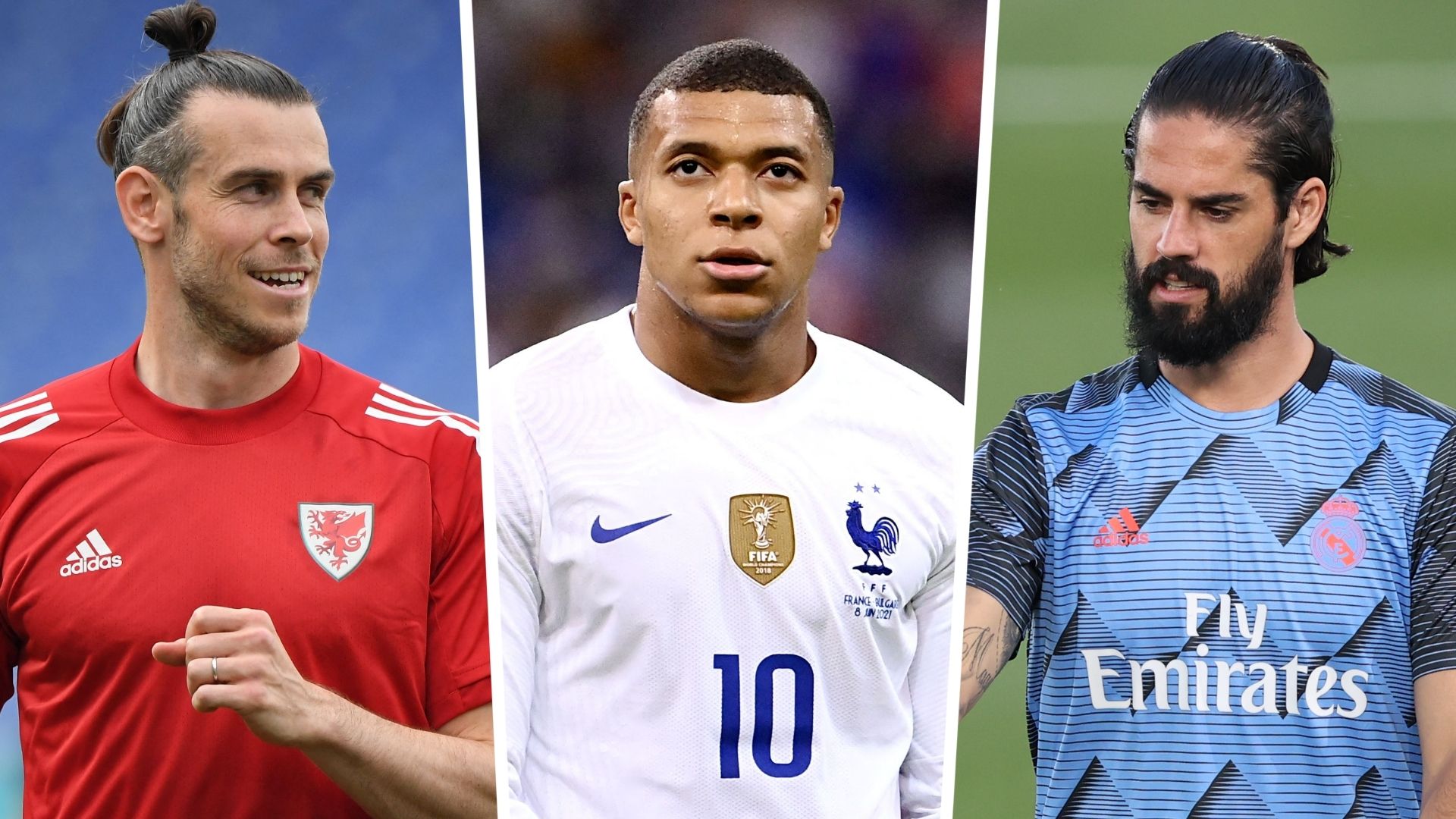 Gareth Bale Kylian Mbappe Isco