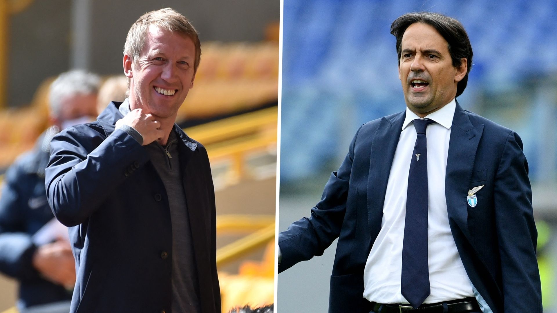 Graham Potter Brighton Simone Inzaghi Lazio Tottenham GFX