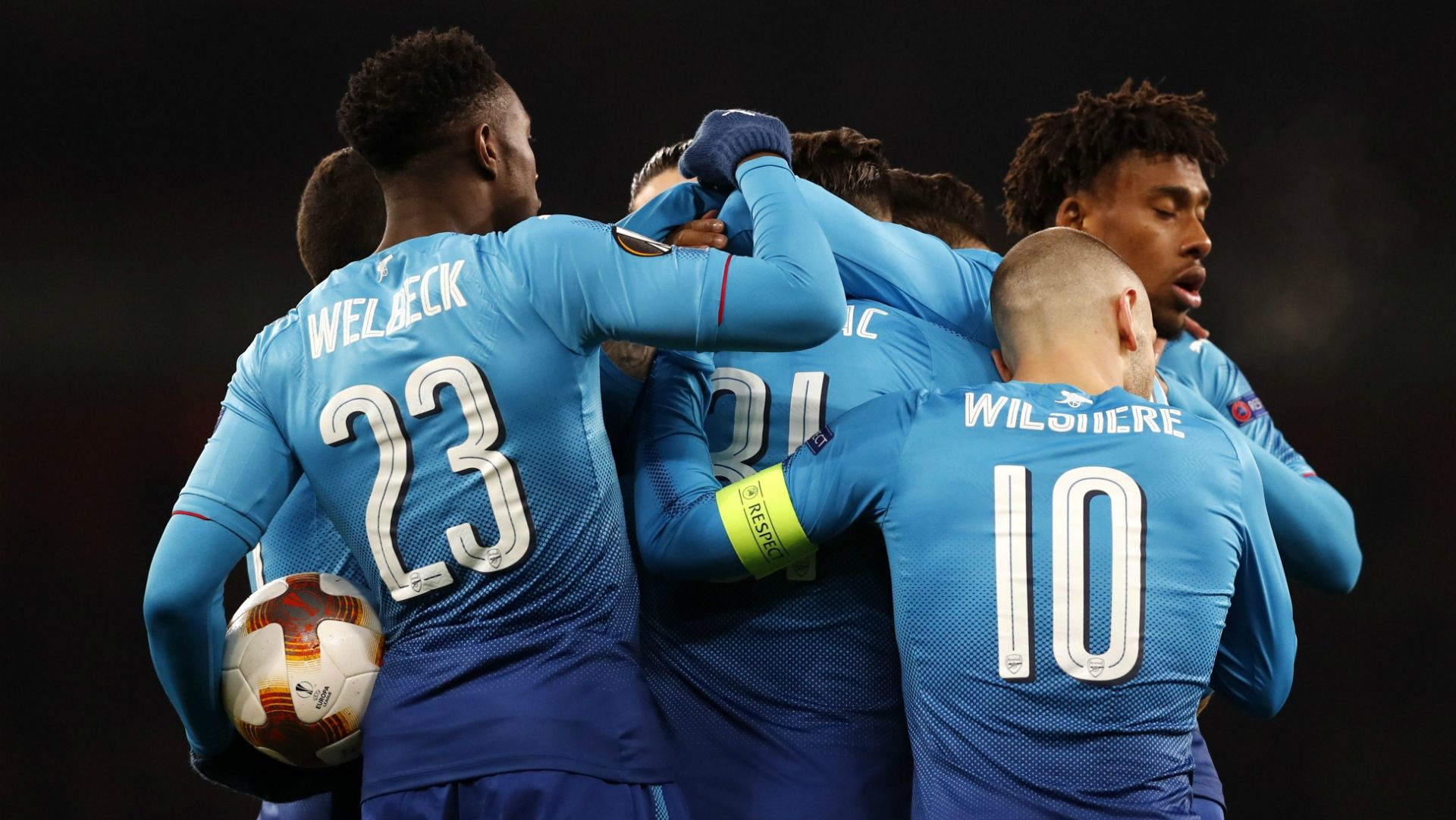 Danny Welbeck Sead Kolasinac Jack Wilshere Arsenal