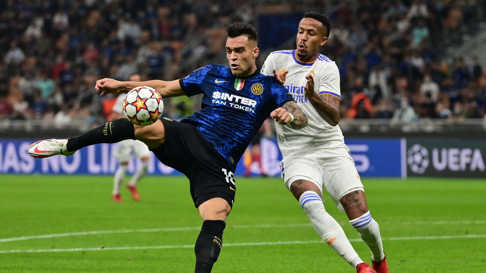 Lautaro Martínez y Militao, Inter de Milán vs. Real Madrid