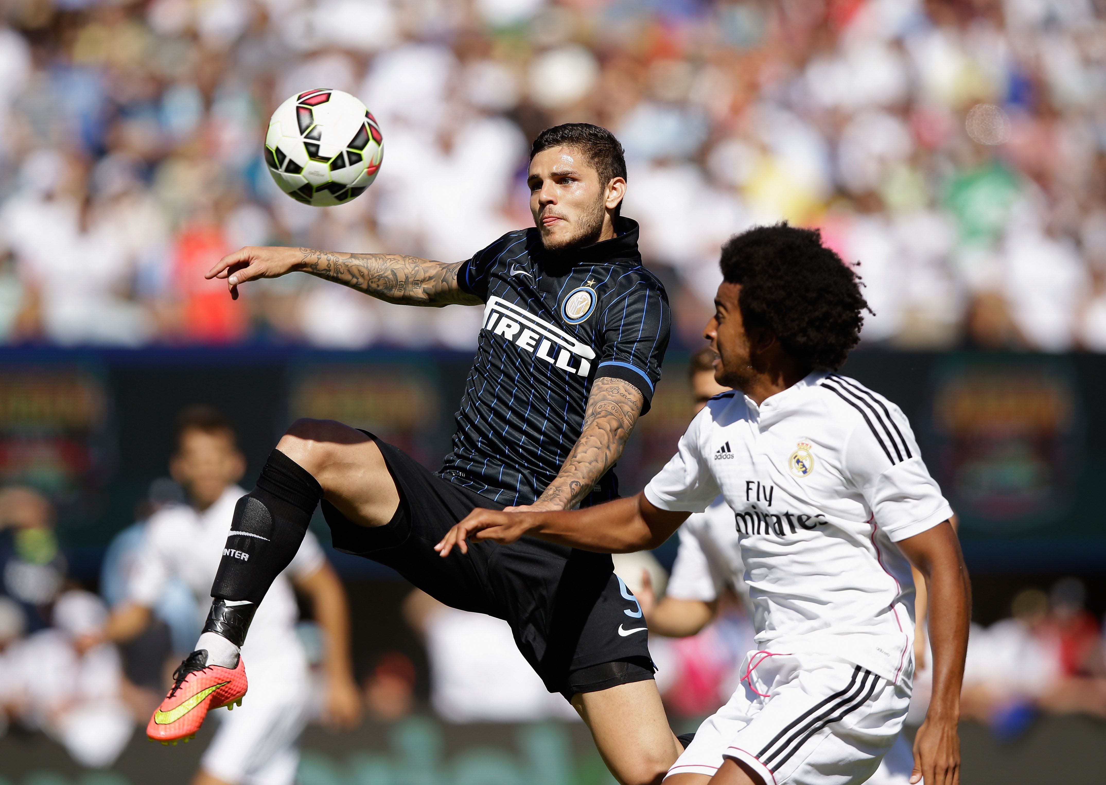 Mauro Icardi Derik Osede FC Internazionale Real Madrid in the International Champions Cup