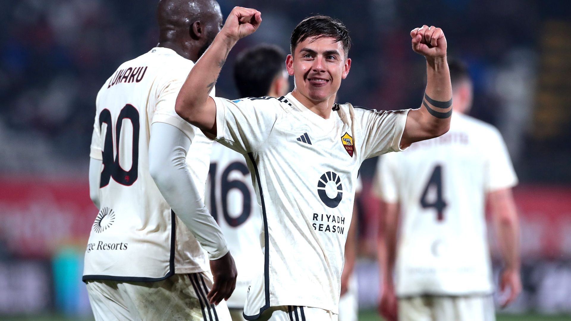 Dybala celebrating Monza Roma