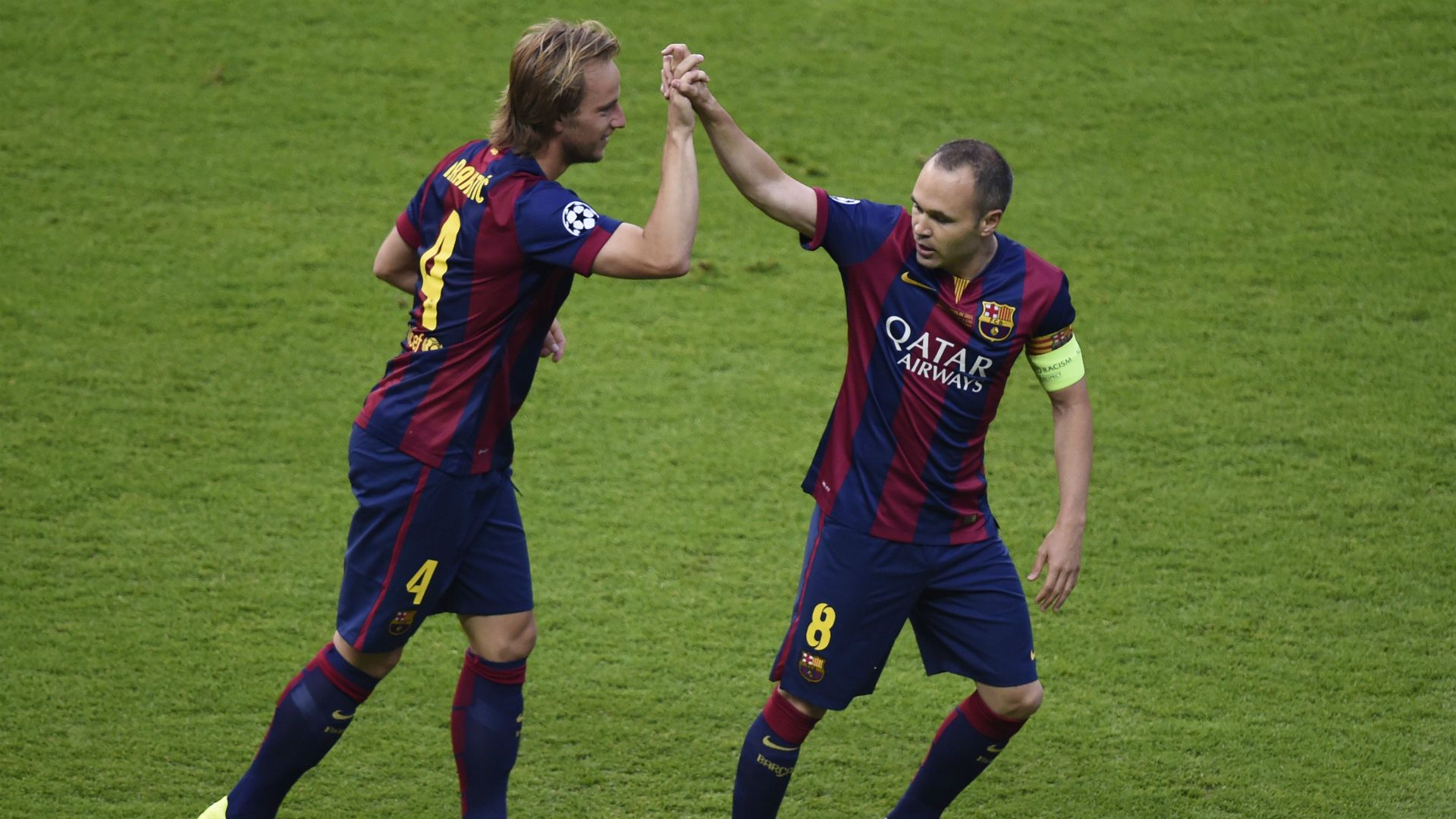 ivan rakitic andres iniesta - barcelona juventus - champions league final - 06062015